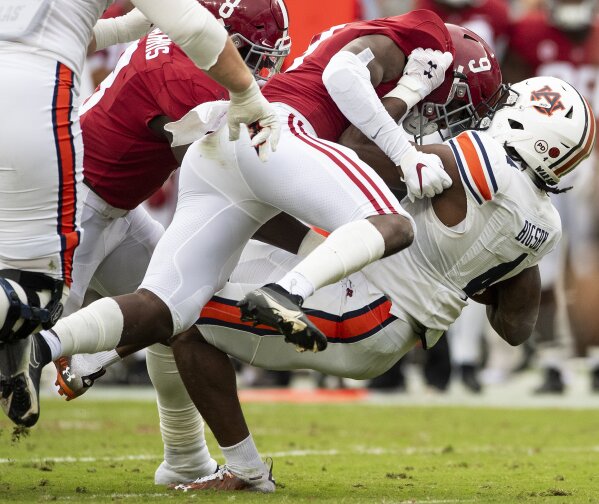 Jones No. 1 Bama roll past No. 22 Auburn 42 13 minus Saban AP News